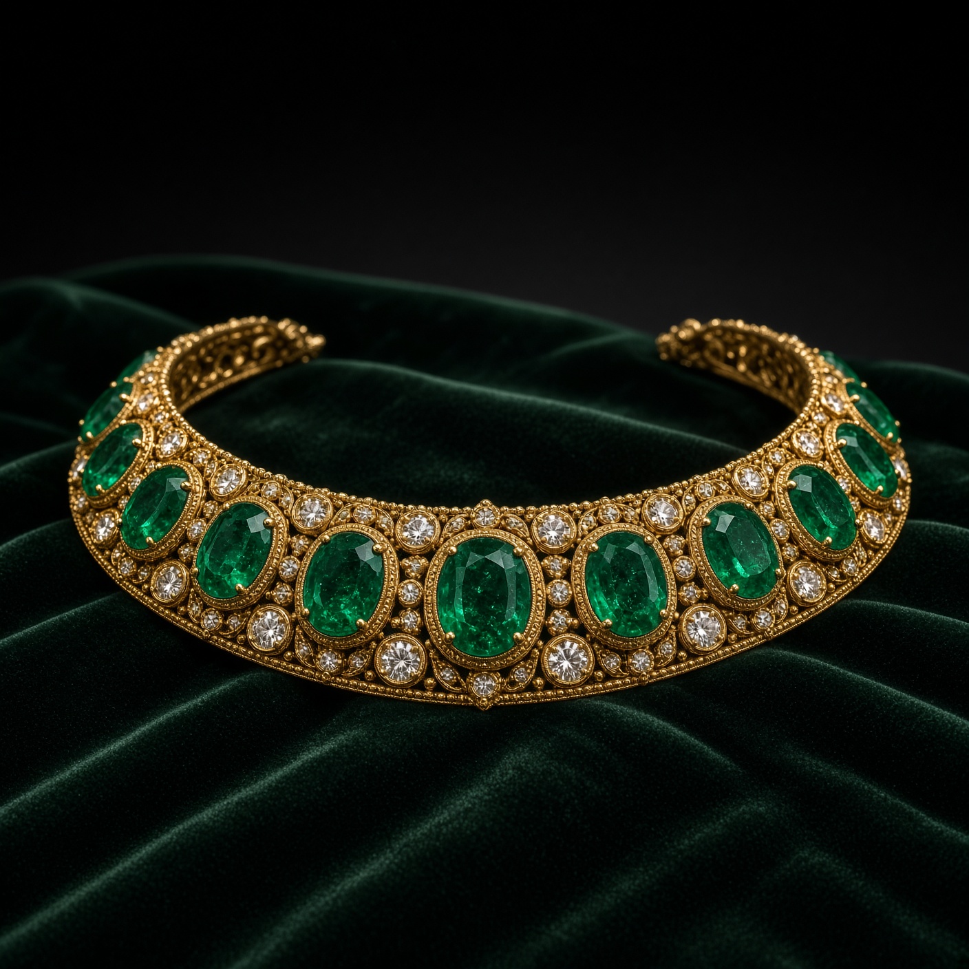 A DG necklace resting on velvet