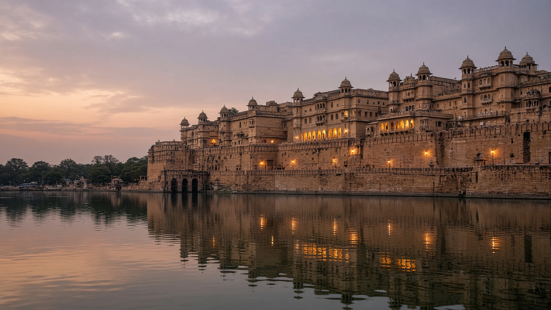 Palace on the water at Kota